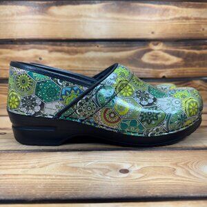 Sanita Green Mosaic Professional Nurse Clogs EU 41